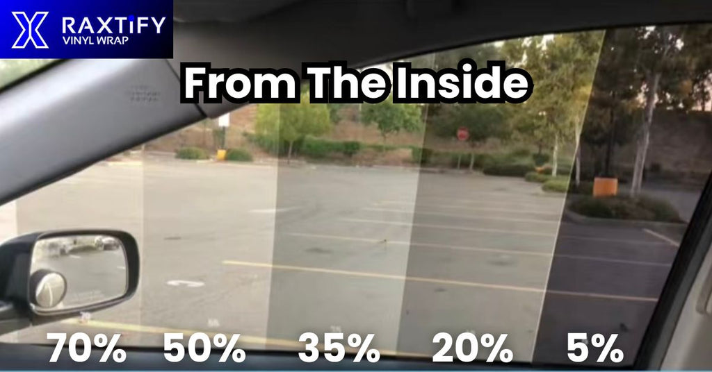 Window Tint Percentages: how it looks from the inside