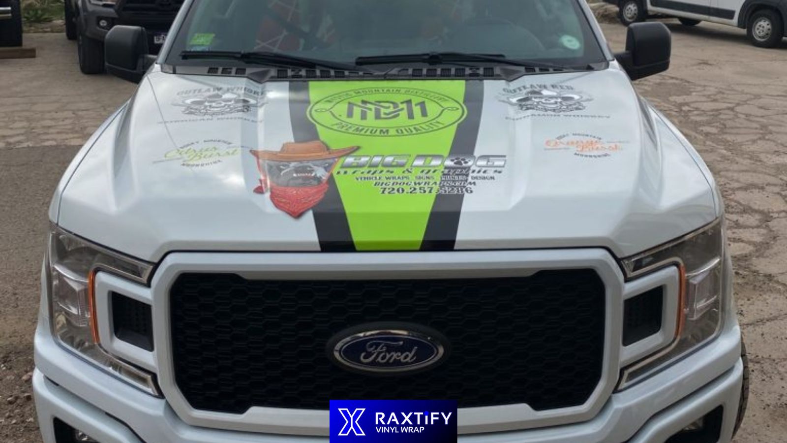 Camouflage and Adventure Truck Hood Wrap