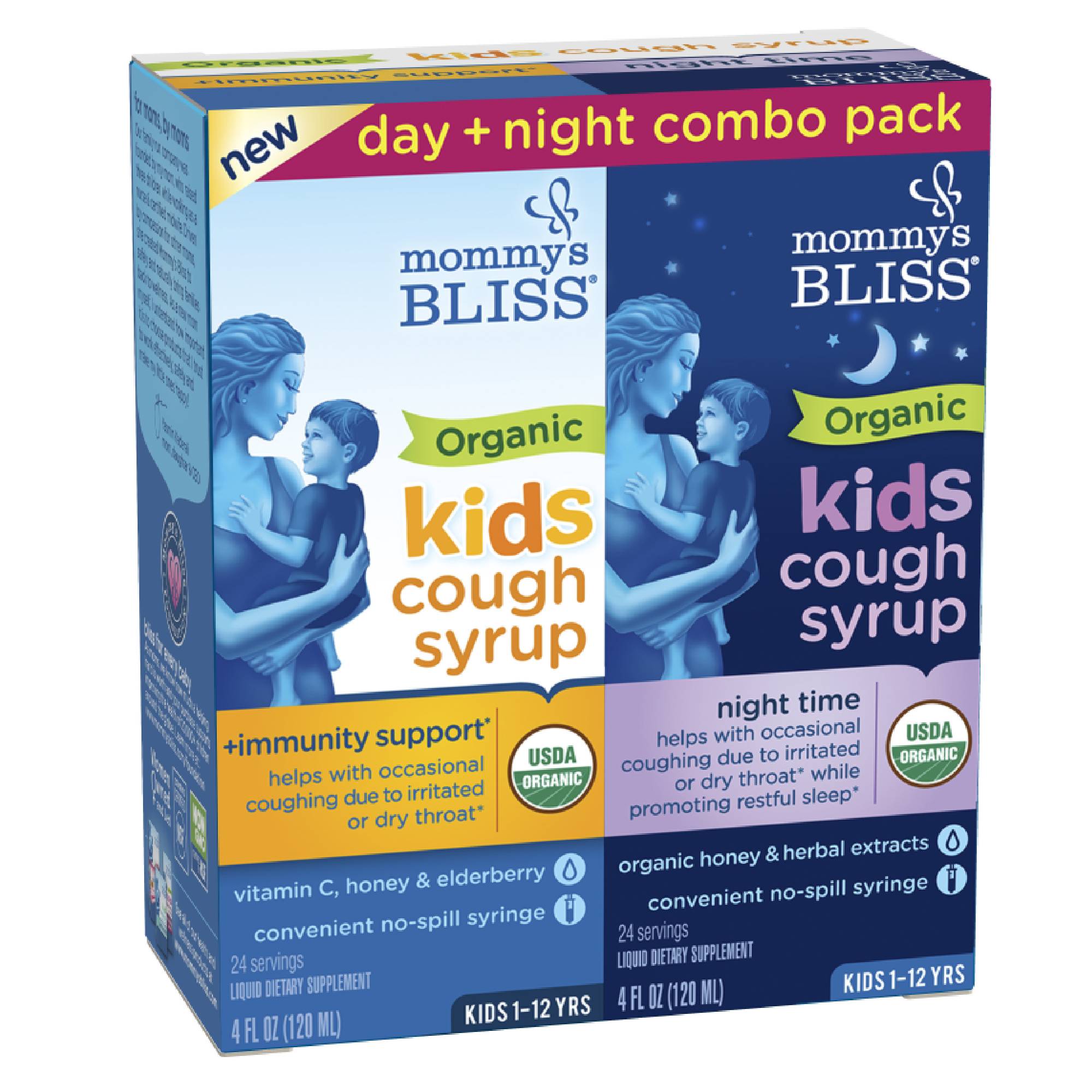  Organic Kids Cough Syrup & Mucus Day & Night 