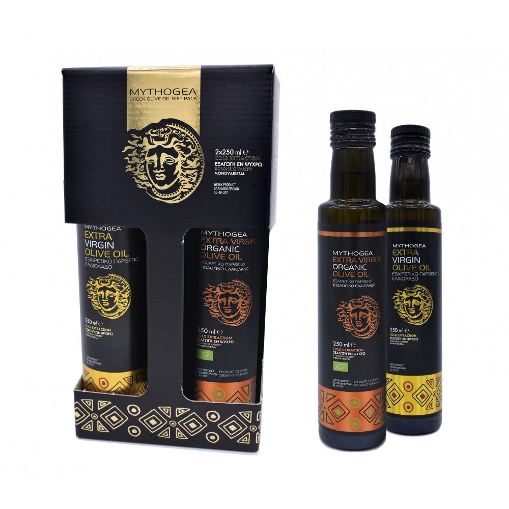 MYTHOGEA Gift Pack (Organic & Extra Virgin Olive Oil) 2X8.5 fl. oz.