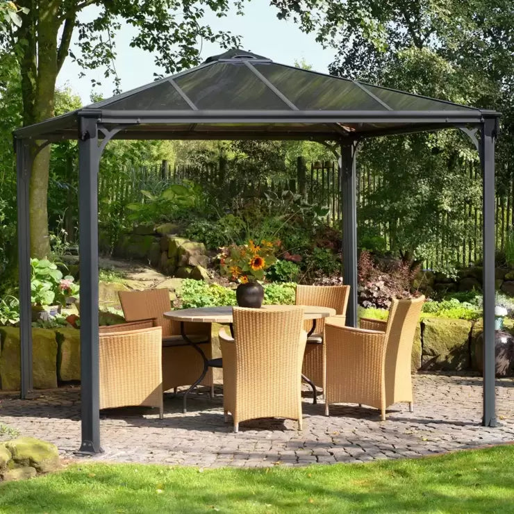 Palram Canopia Palermo 3 x 3 m (9.8 x 9.8 ft) Aluminium and Polycarbonate Gazebo