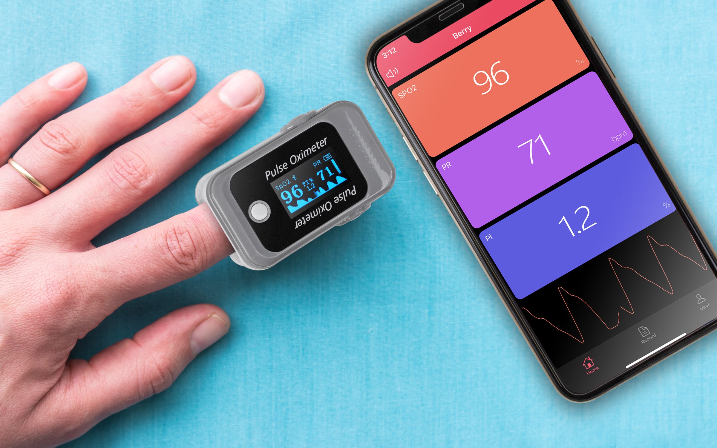 Home Health Bluetooth Digital Pulse Oximeter