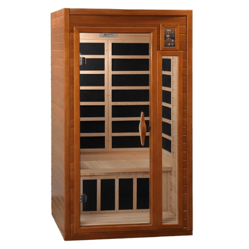 Dynamic saunas Barcelona Elite 1-2-person Ultra Low EMF (Under 3MG) FAR Infrared Sauna (Canadian Hemlock)