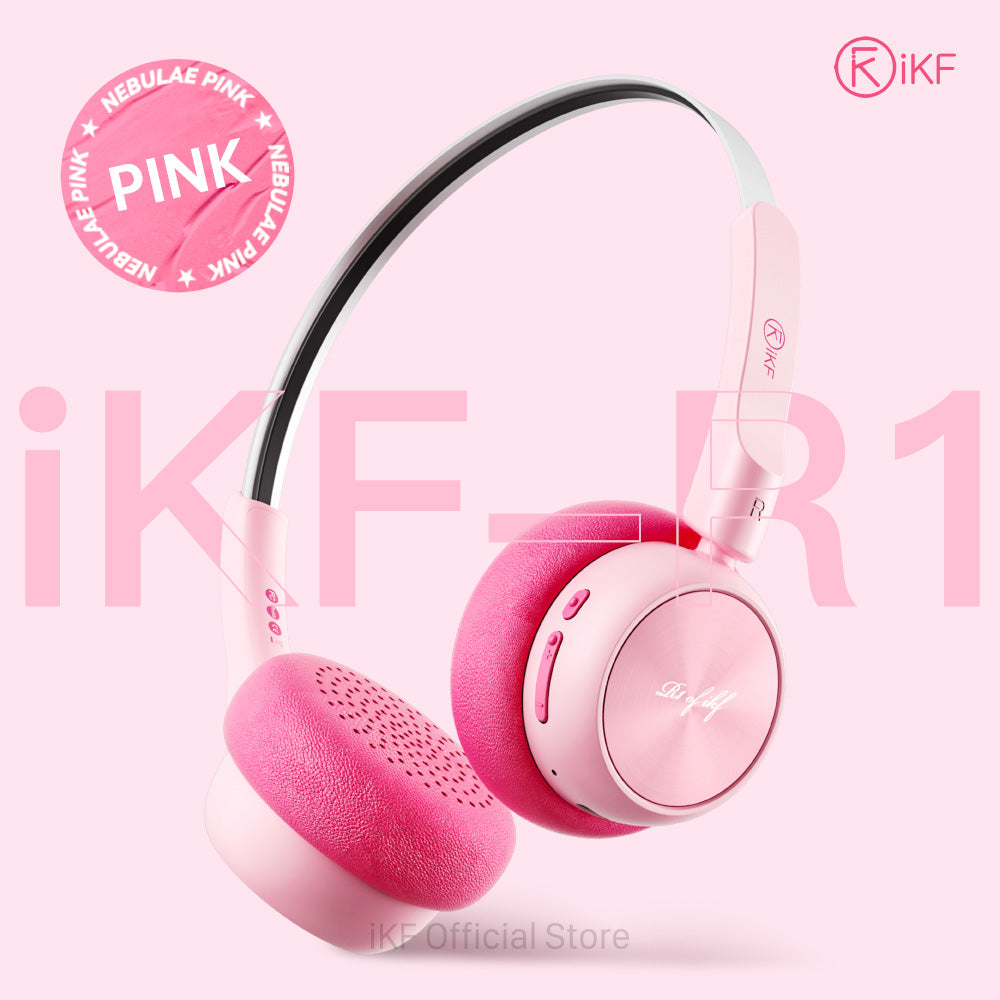 iKF R1 Wireless Retro Headphones On Ear Headset BluetoothV 5.3 HiFi Sound 60 Hours Built-in Microphone OOTD Supports dual-device Connectivity