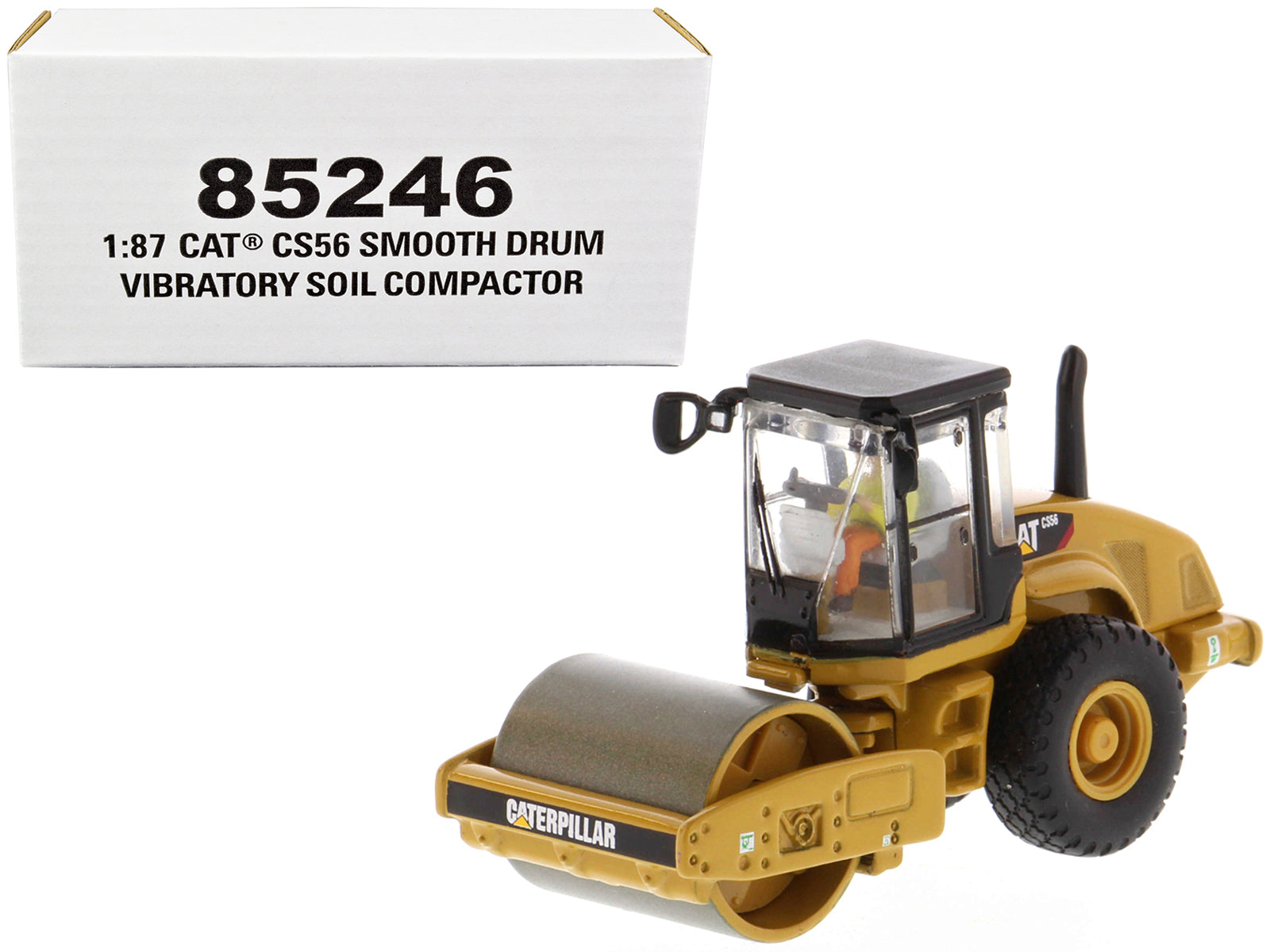 CAT Caterpillar CS56 Smooth Drum Vibratory Soil Compactor with Operator 