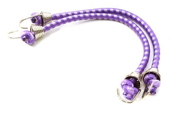 1/10 Model Scale 3x100mm Bungee Elastic Cord Strap w/ Hooks for Off-Road Crawler C26932CHROMEPURPLE