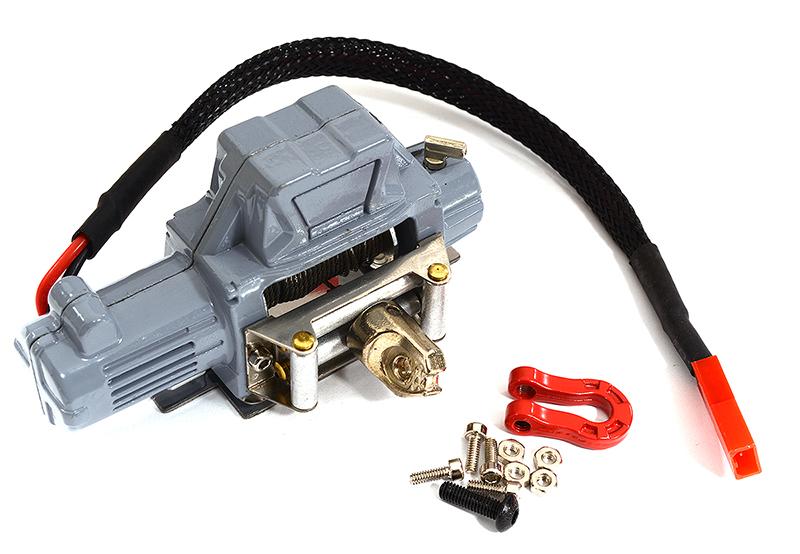 Realistic Heavy-Duty High Torque Winch for 1/10 Scale Trail Crawler C31004GREY