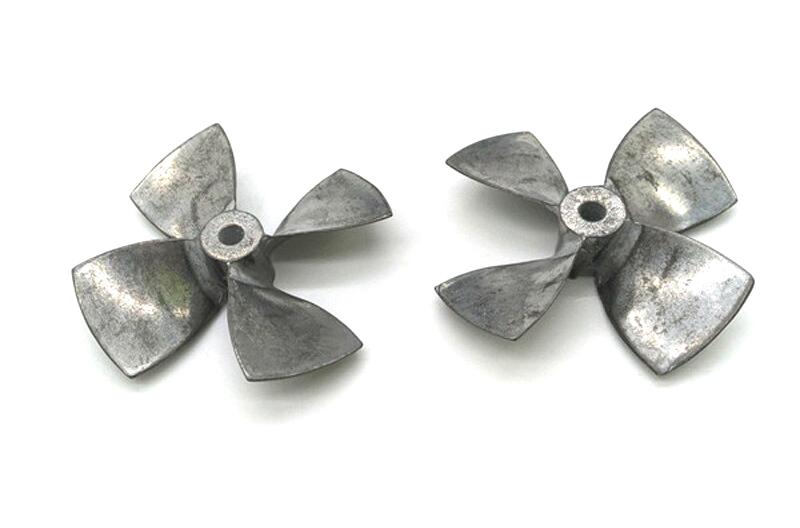 Alloy 44mm 4-Blade Propeller 4mm Shaft LH-RH Set for RC Boat C32460