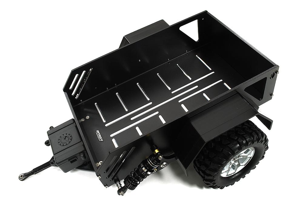 Axle-Less Trailer w/ Independent Suspension & LED Kit 1/10 RC 352x265x123mm C33217BLACK