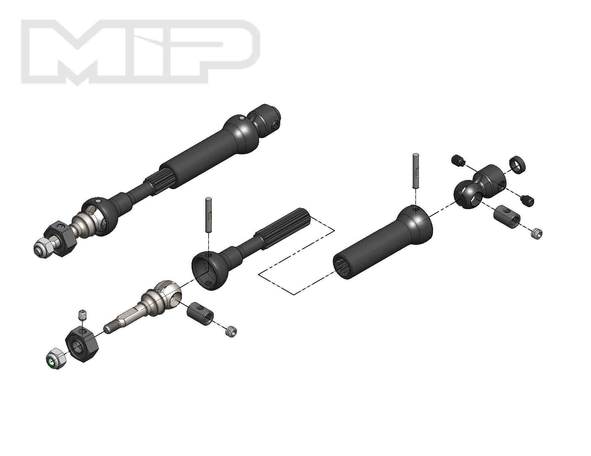 #18150 / 10132- MIP X-Duty?, Front, 1/10 Scale For Traxxas Stampede/Slash/Hoss 4x4 VXL/Rustler/Rally 4WD, Electric/Nitro, CVD Drive Kit