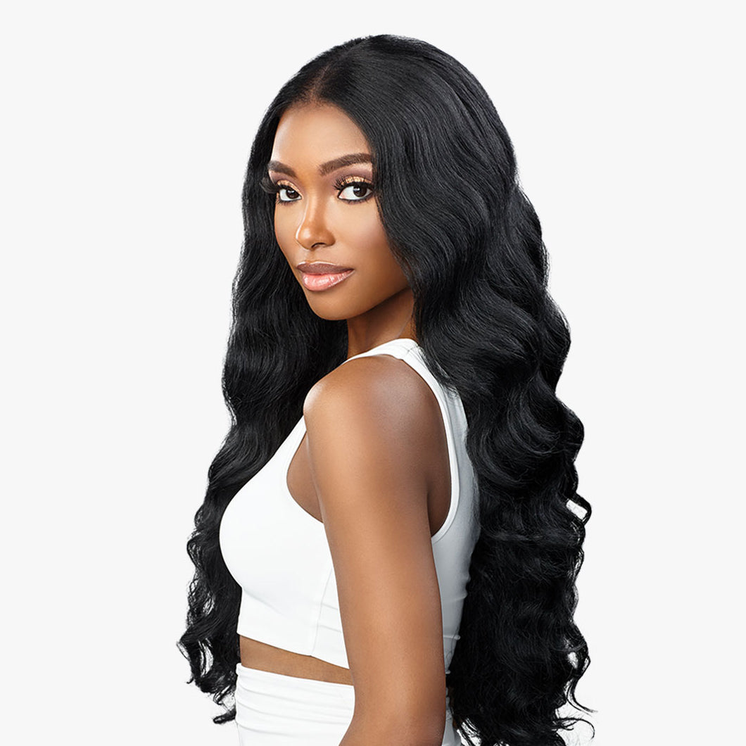 Sensationnel Human Hair Blend Butta Hd Lace Front Wig - Curly Body 26