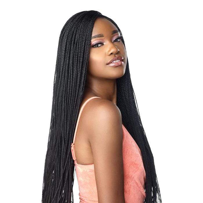 Sensationnel Cloud9 Synthetic 4x4 Swiss Hand-braided Lace Wig - Micro Box Braid 28 Inch