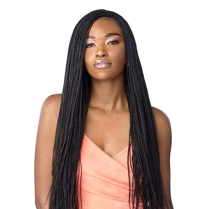 Sensationnel Cloud9 Synthetic 4x4 Swiss Hand-braided Lace Wig - Micro Box Braid 28 Inch