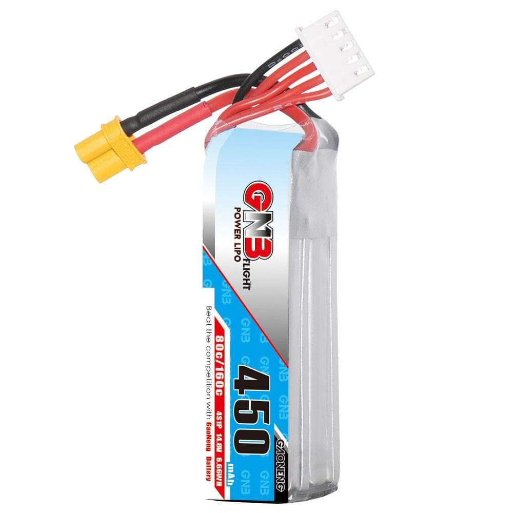 Gaoneng GNB 14.8V 4S 450mAh 80C LiPo Micro Battery (Long Type) - XT30