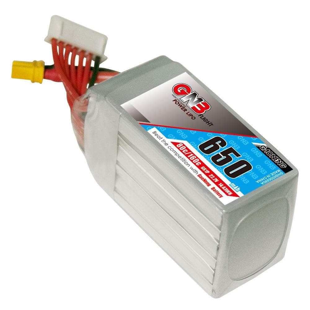 Gaoneng GNB 22.2V 6S 650mAh 80C LiPo Micro Battery (Square Type) - XT30