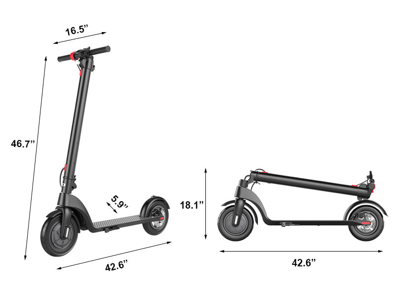 Geometry of Teewing X7 Electric Scooter