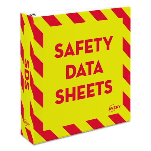 Heavy-duty Preprinted Safety Data Sheet Binder, 3 Rings, 1.5