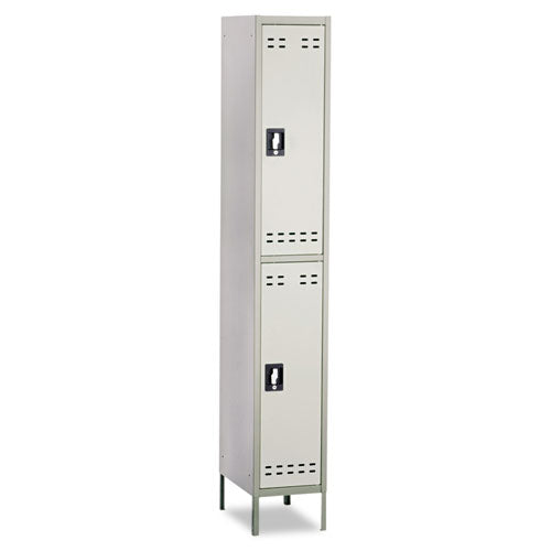 Double-tier, Three-column Locker, 36w X 18d X 78h, Two-tone Tan