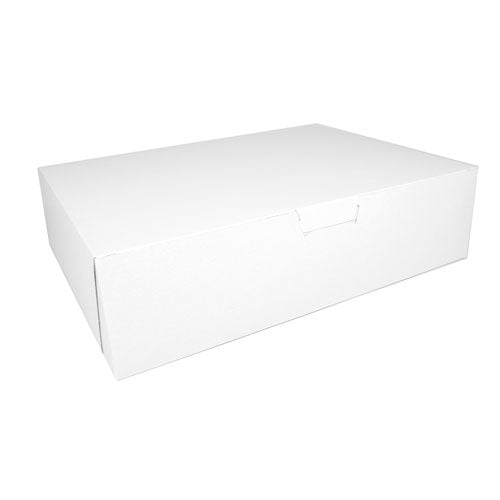 White One-piece Non-window Bakery Boxes, 6 X 6 X 3, White, Paper, 250/carton