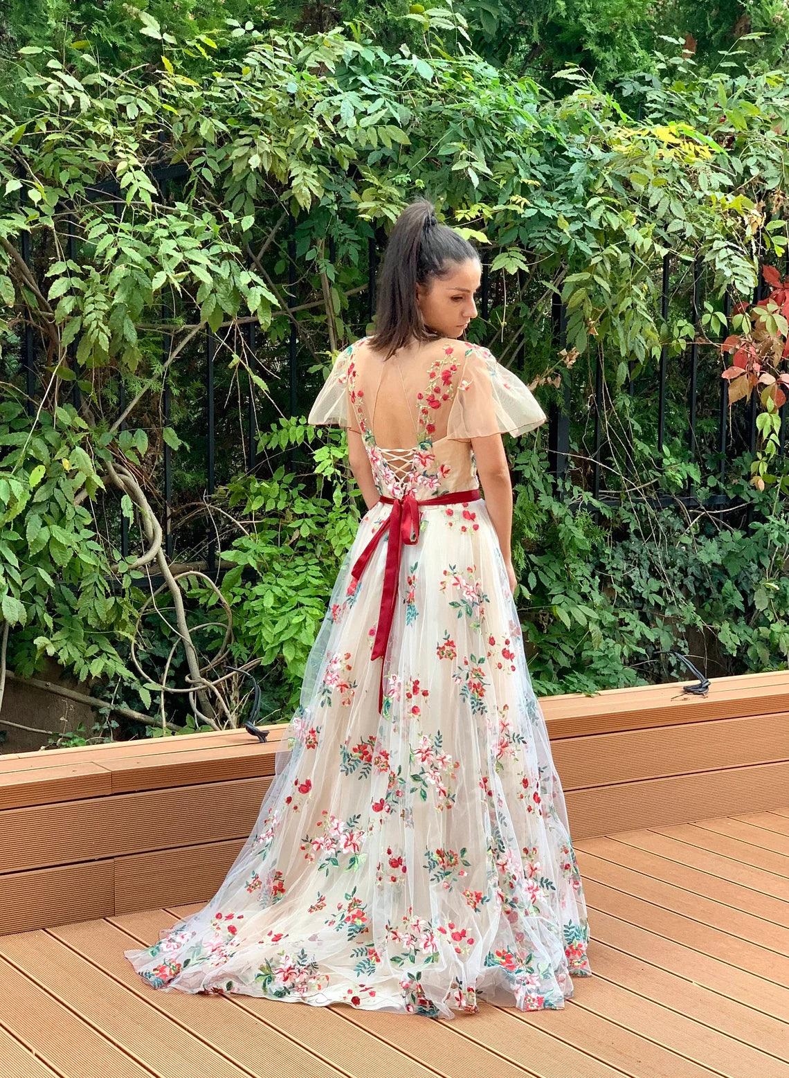 Botanical Blooms gown