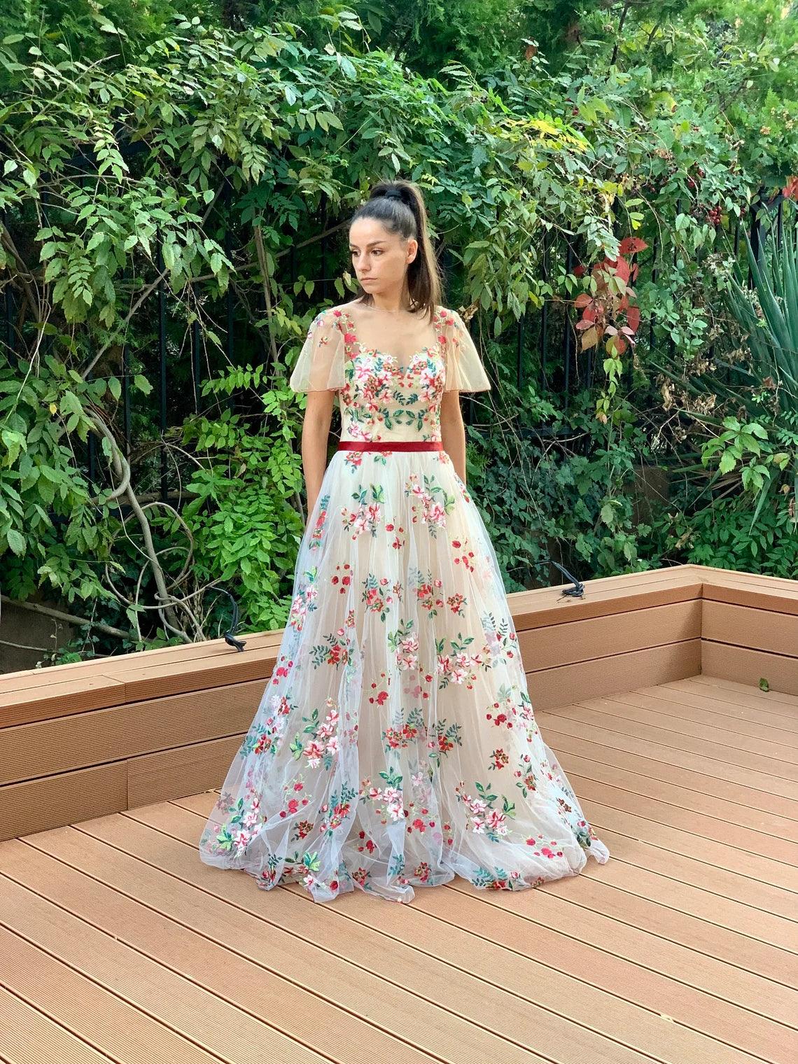 Botanical Blooms gown