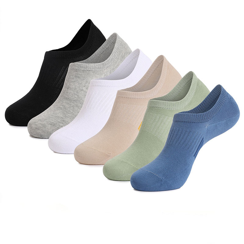 Plus Size Classic Color Breathableal Ankle Socks(6 Pairs)