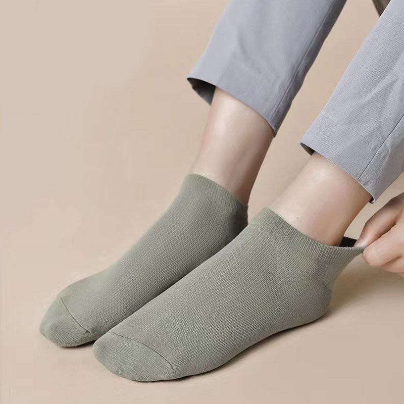 Plus Size Antibacterial Soft Ankle Socks(5 Pairs)