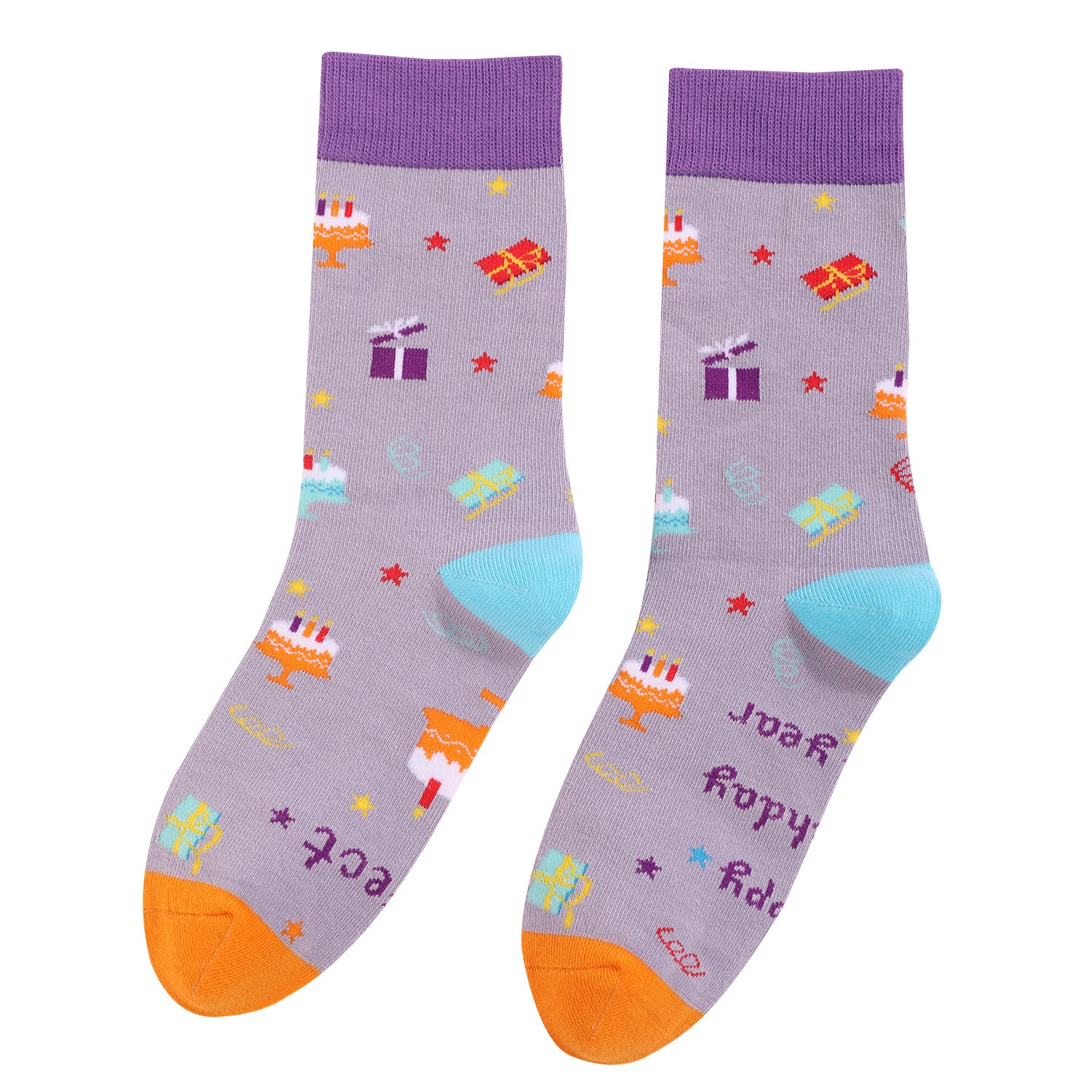 Plus Size Birthday Quarter Socks(4 Pairs)