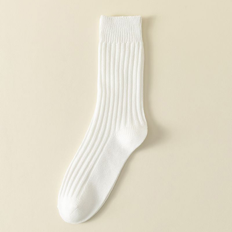 Plus Size Solid Color Thicken Quarter Socks(5 Pairs)