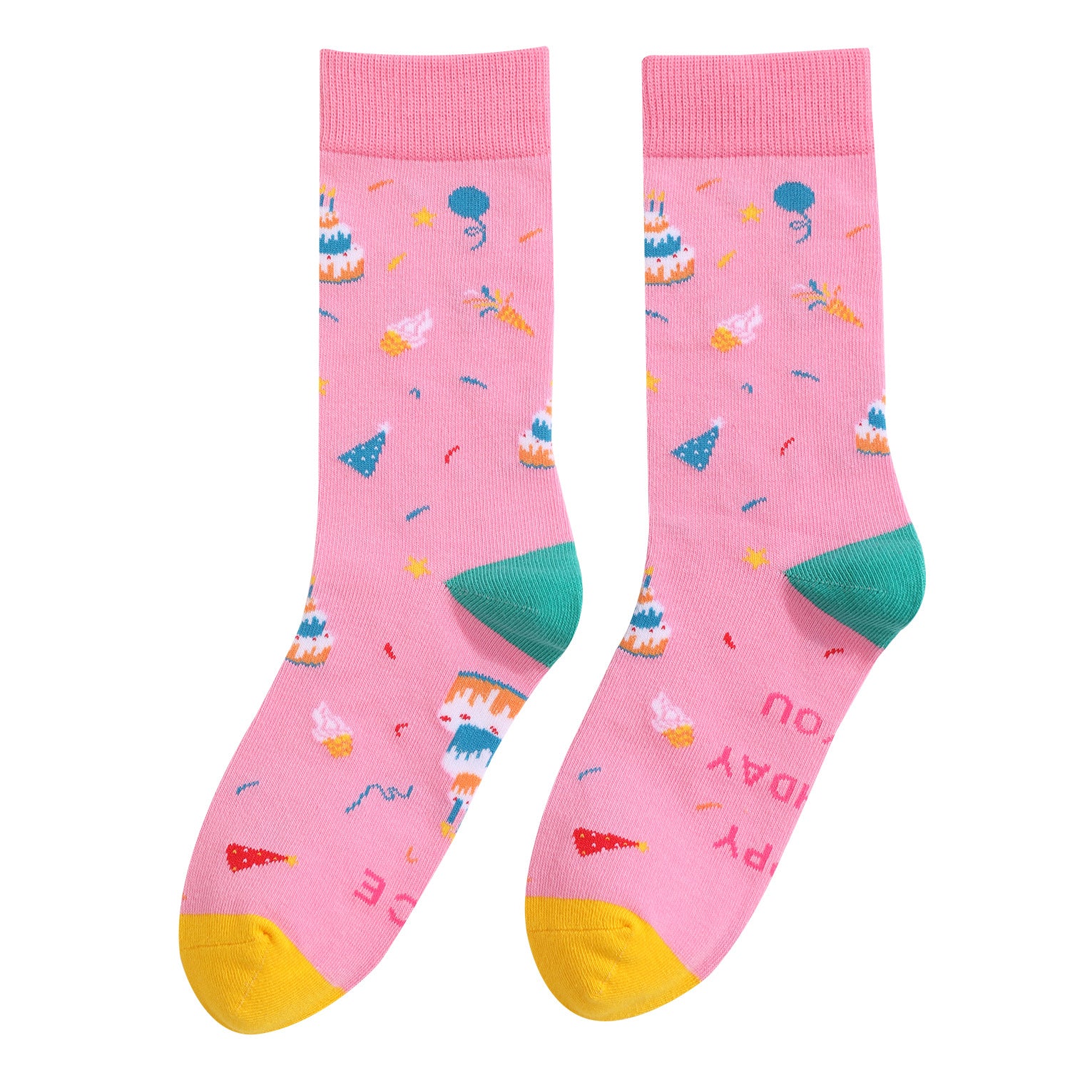 Plus Size Birthday Quarter Socks(4 Pairs)