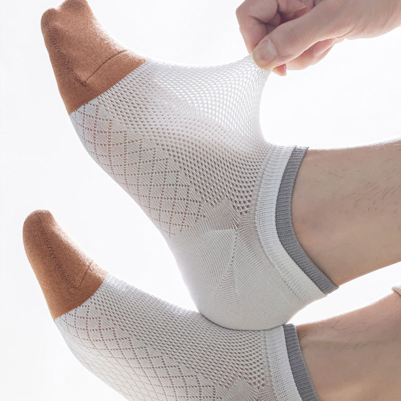 Plus Size Mesh Cotton Ankle Socks(6 Pairs)