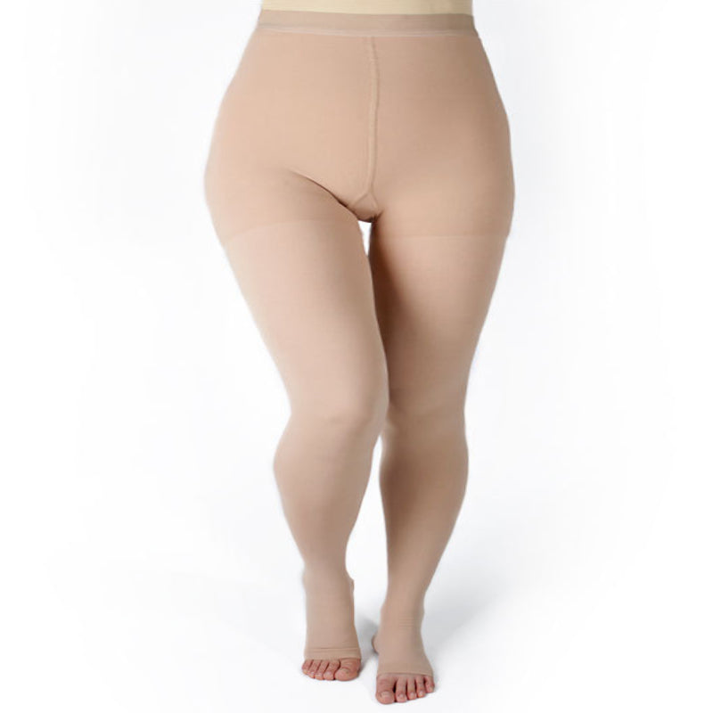 Plus Size Medical Toeless Compression Tights(20-30mmHg)