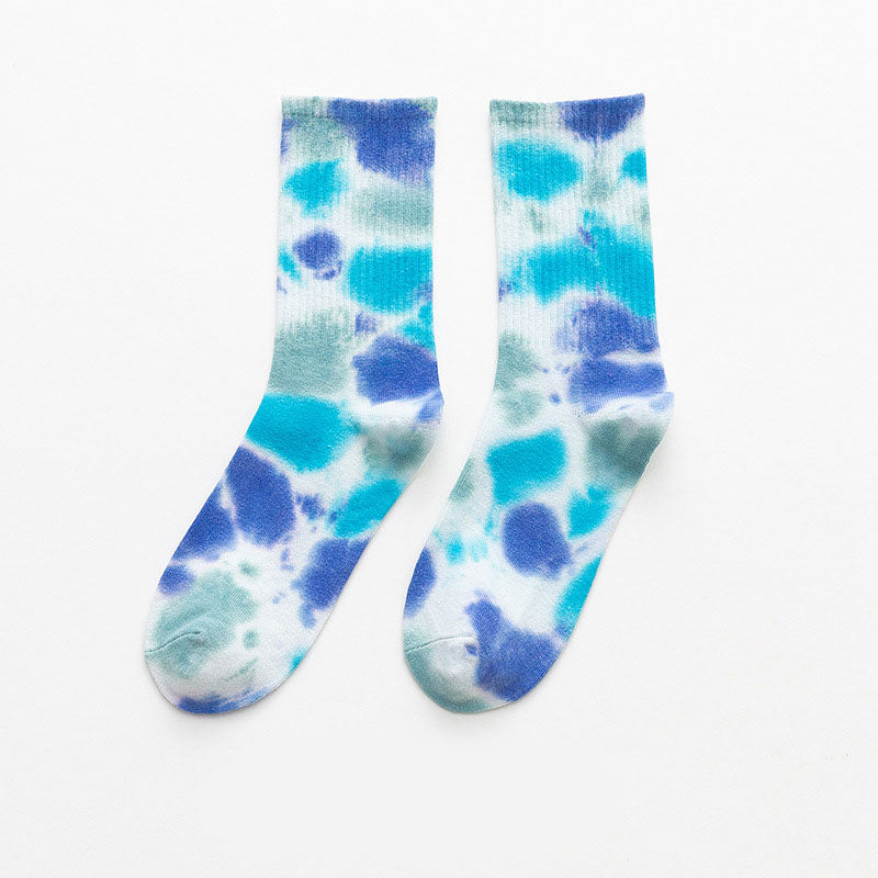 Plus Size Color Tie Dye Quarter Socks(5 Pairs)
