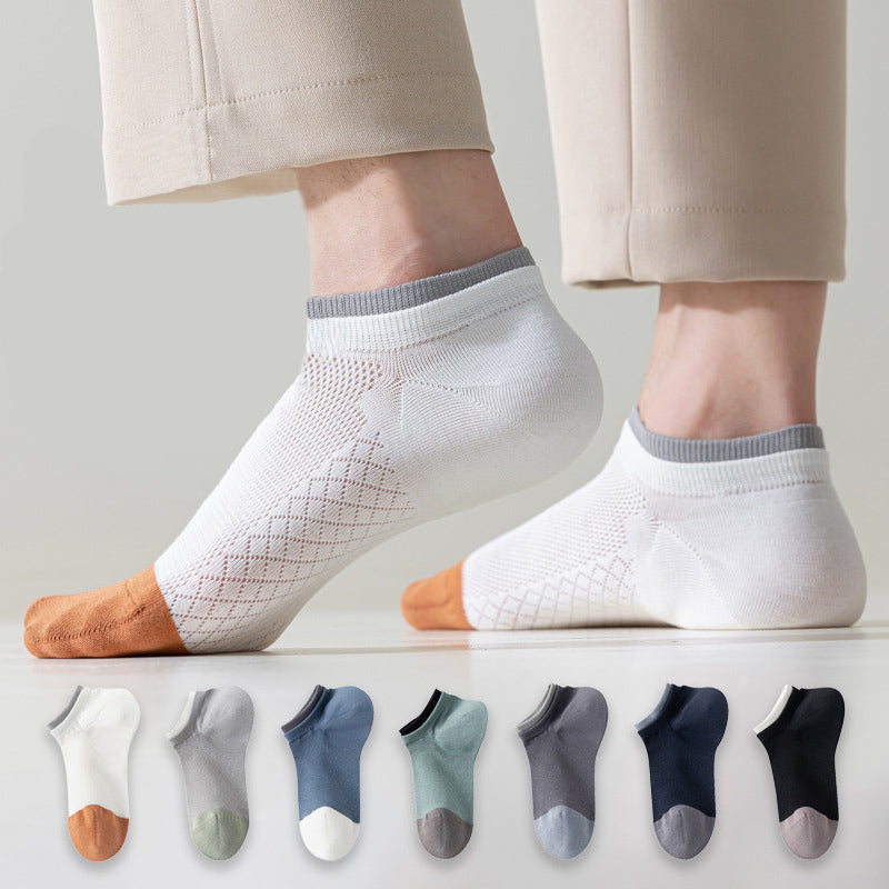 Plus Size Mesh Cotton Ankle Socks(6 Pairs)