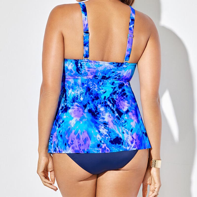 Plus Size Colorful 2 Piece Swim Dress