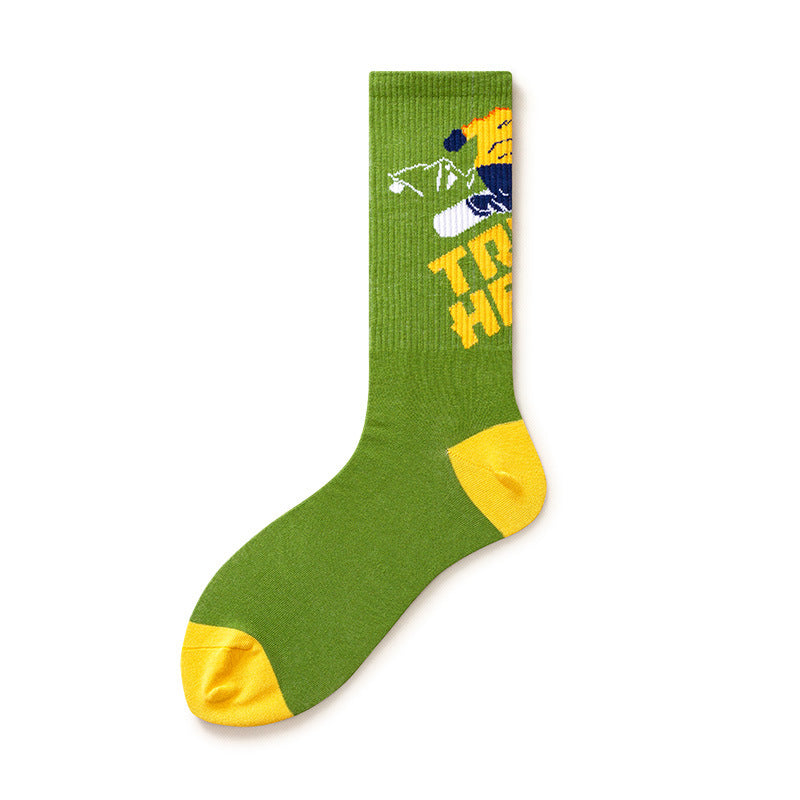 Plus Size Skateboarding Quarter Socks(5 Pairs)