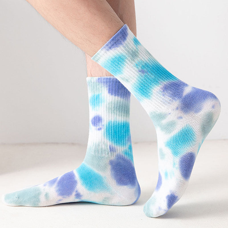 Plus Size Color Tie Dye Quarter Socks(5 Pairs)