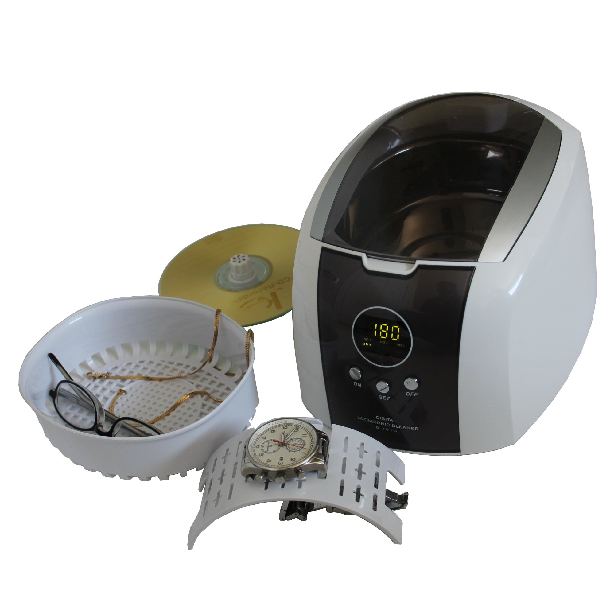D7910B+CSGJ01 | iSonic? Digital Ultrasonic Cleaner, with Jewelry/Eyewear Cleaning Solution Concentrate CSGJ01, 8OZ, Free Shipping!