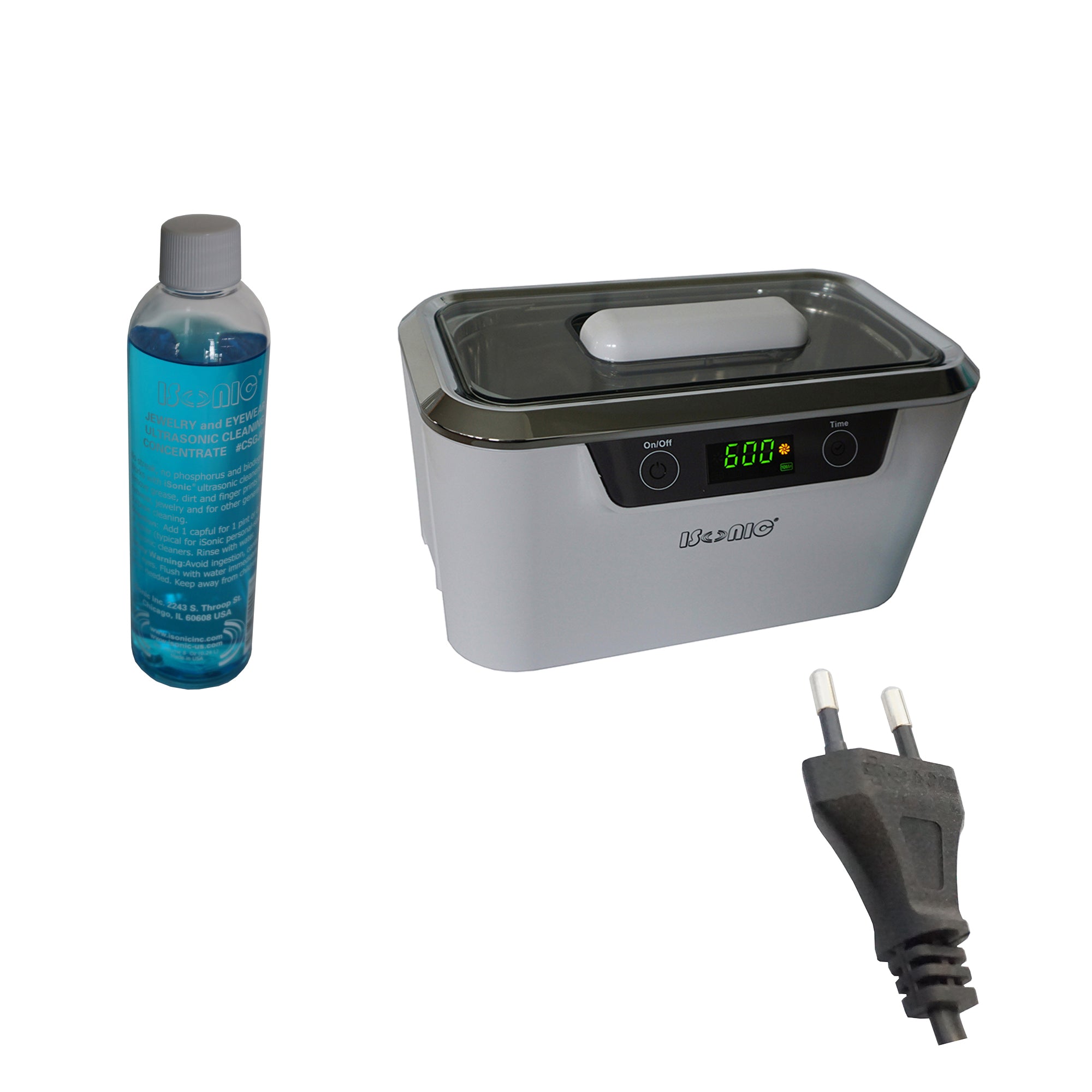 DS300+CSGJ01 | iSonic? Digital Touch Sensing Professional Ultrasonic Cleaner, with Jewelry/Eyewear Cleaning Solution Concentrate CSGJ01, 8OZ, Promotional Price!