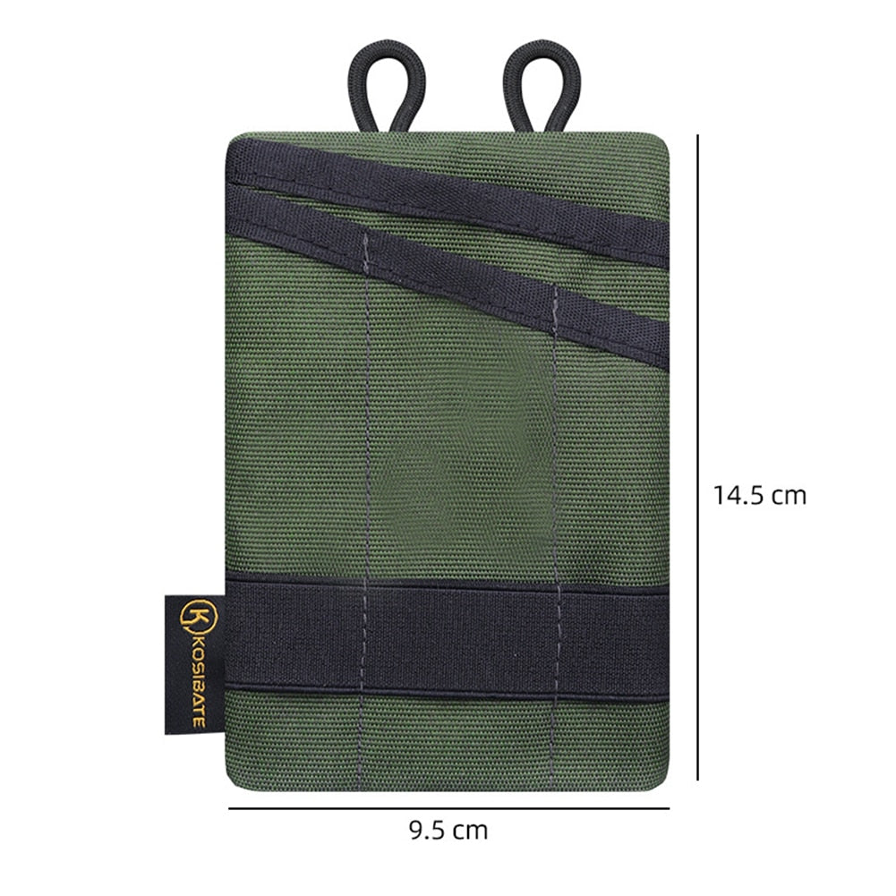 Outdoor Multifunctional EDC Storage Bag Oxford Cloth Black Gray Green Khaki 14.5x9.5cm