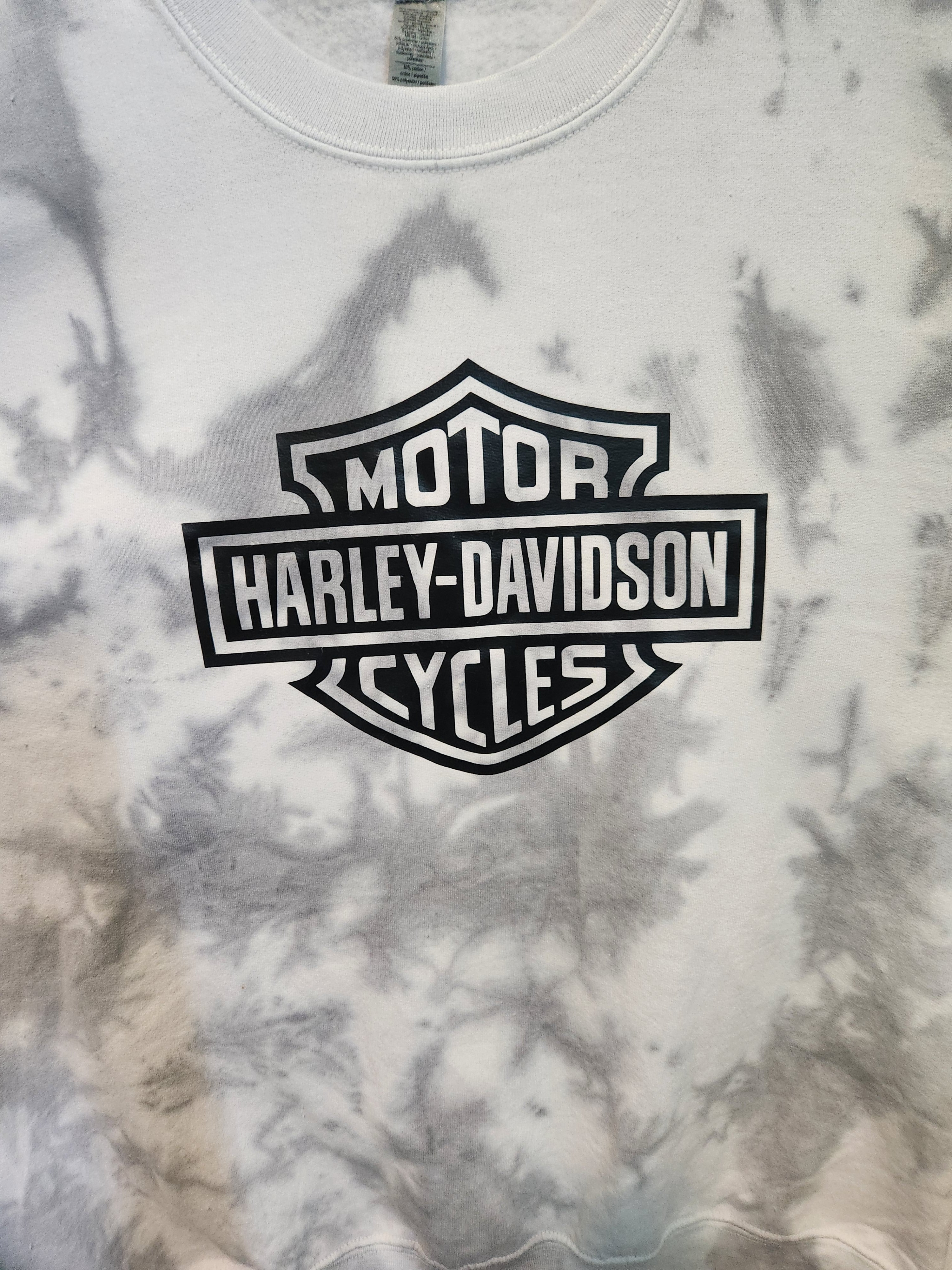 Harley Girl Tie-Dye Pullover Sweatshirt - American-Made Unisex Blend of Cotton and Polyester