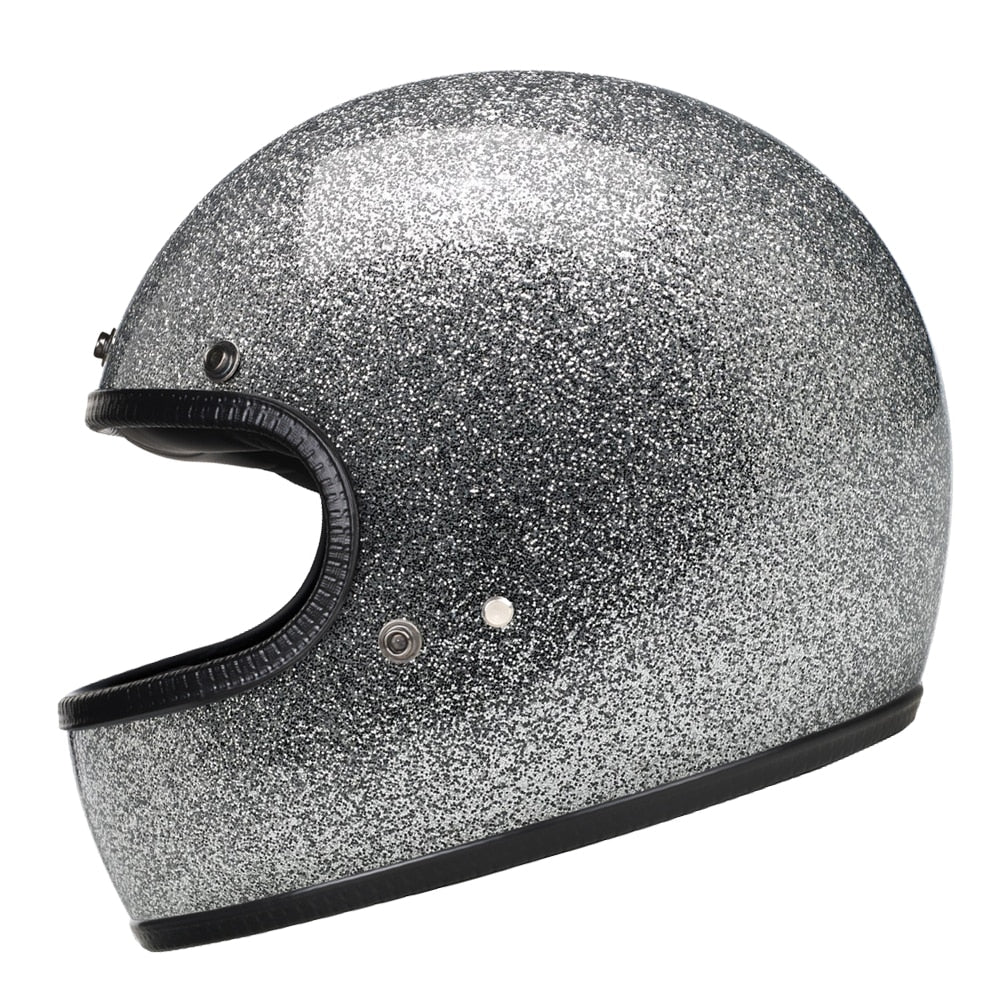 LDMET Full Face Vintage Lightweight Motorcycle Helmet DOT Certified for Men and Women