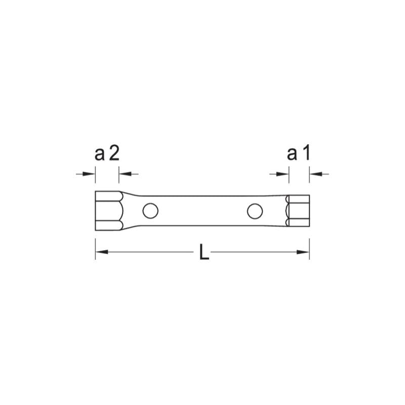 Gedore 6210210 Tubular box spanner 8x9 mm