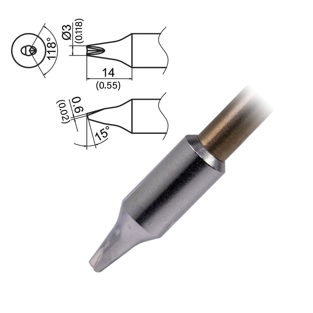 Hakko T37-DR3 Chisel Tip