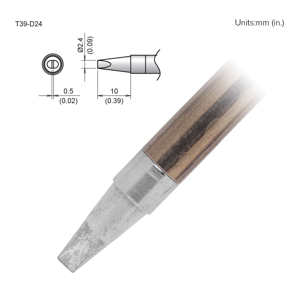 Hakko T39-D24 Chisel Tip Soldering Tip