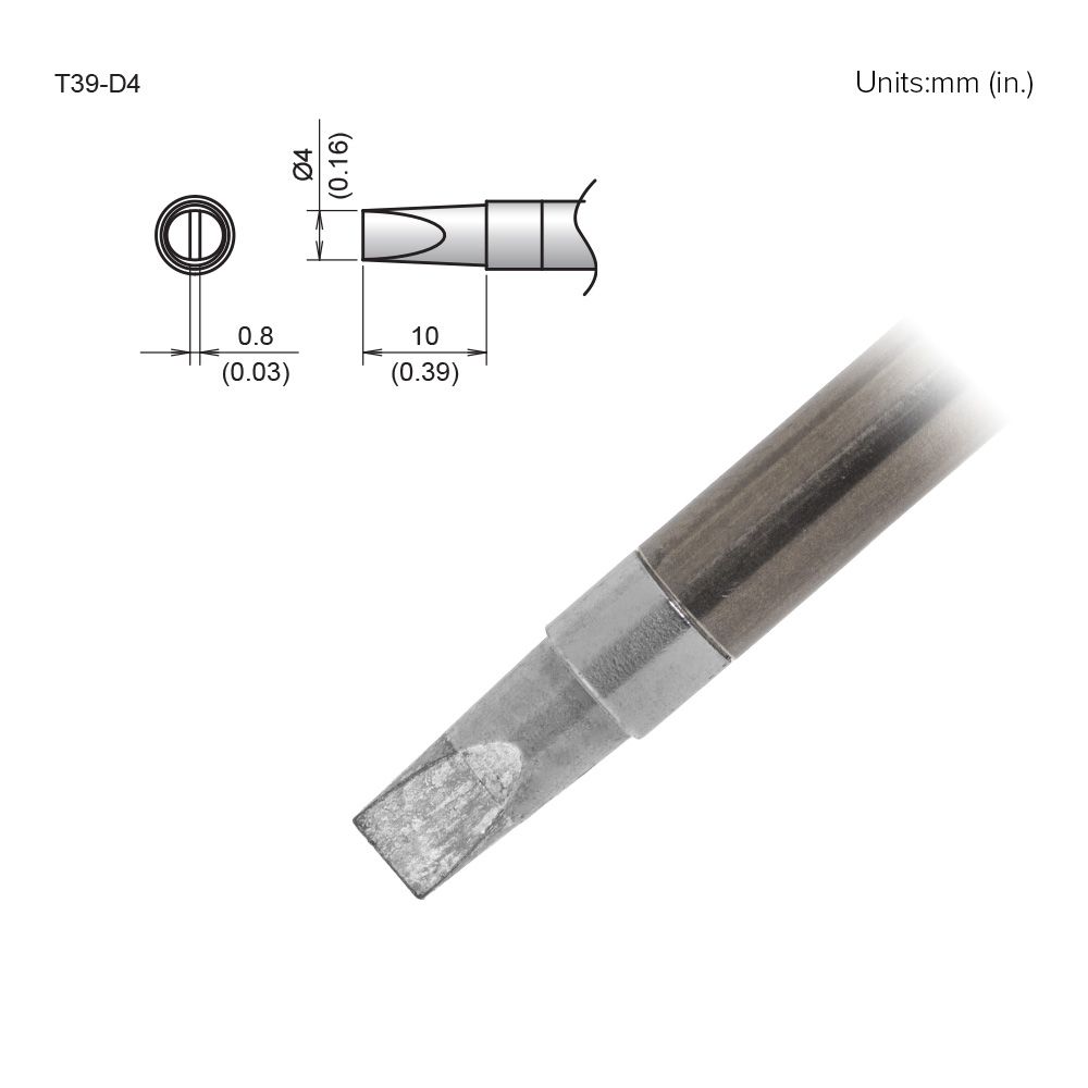 Hakko T39-D4 Chisel Tip Soldering Tip