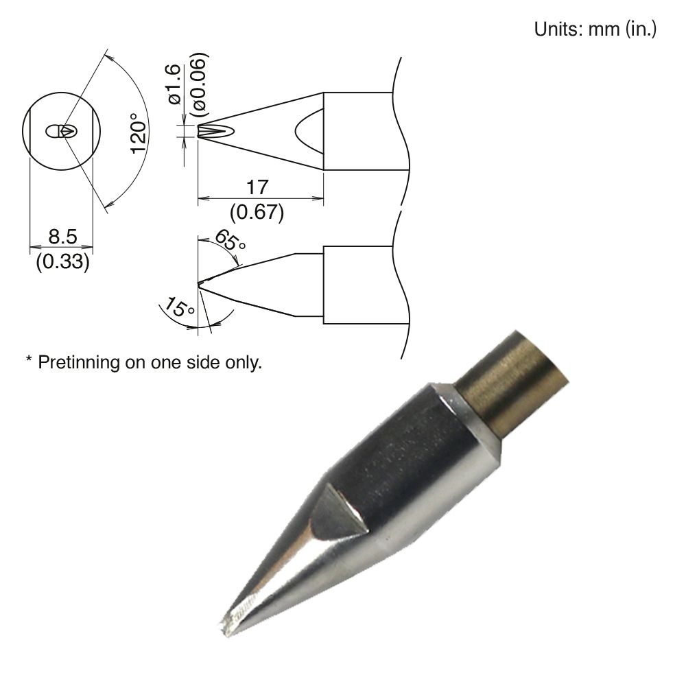 Hakko TX2-XDRF16, 260W Chisel Tip Soldering Tip