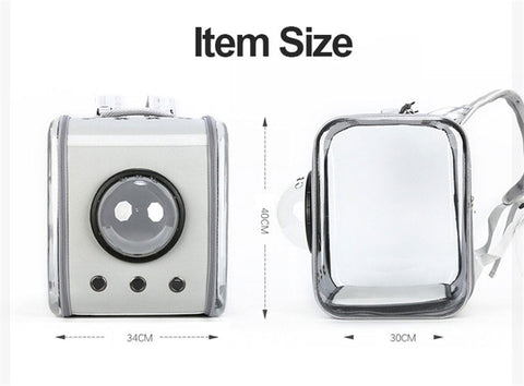 Cat Carrier Bag Breathable Foldable Travel 4 Color Transparent Pet Backpack