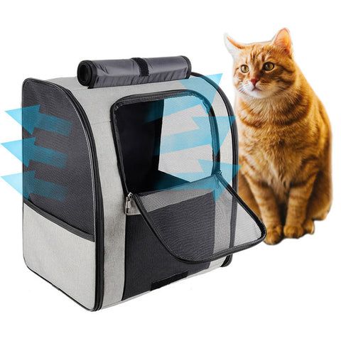 Cat Carrier Bag Breathable Outgoing Travel 2 Color Pet Backpack (1)
