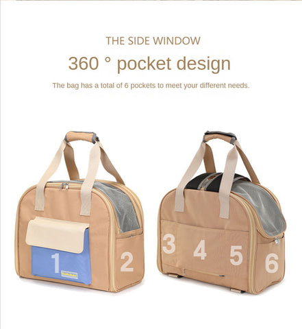 Cat Carrier Bag Foldable Breathable 3 Color Outdoors Handbags Pet Backpack